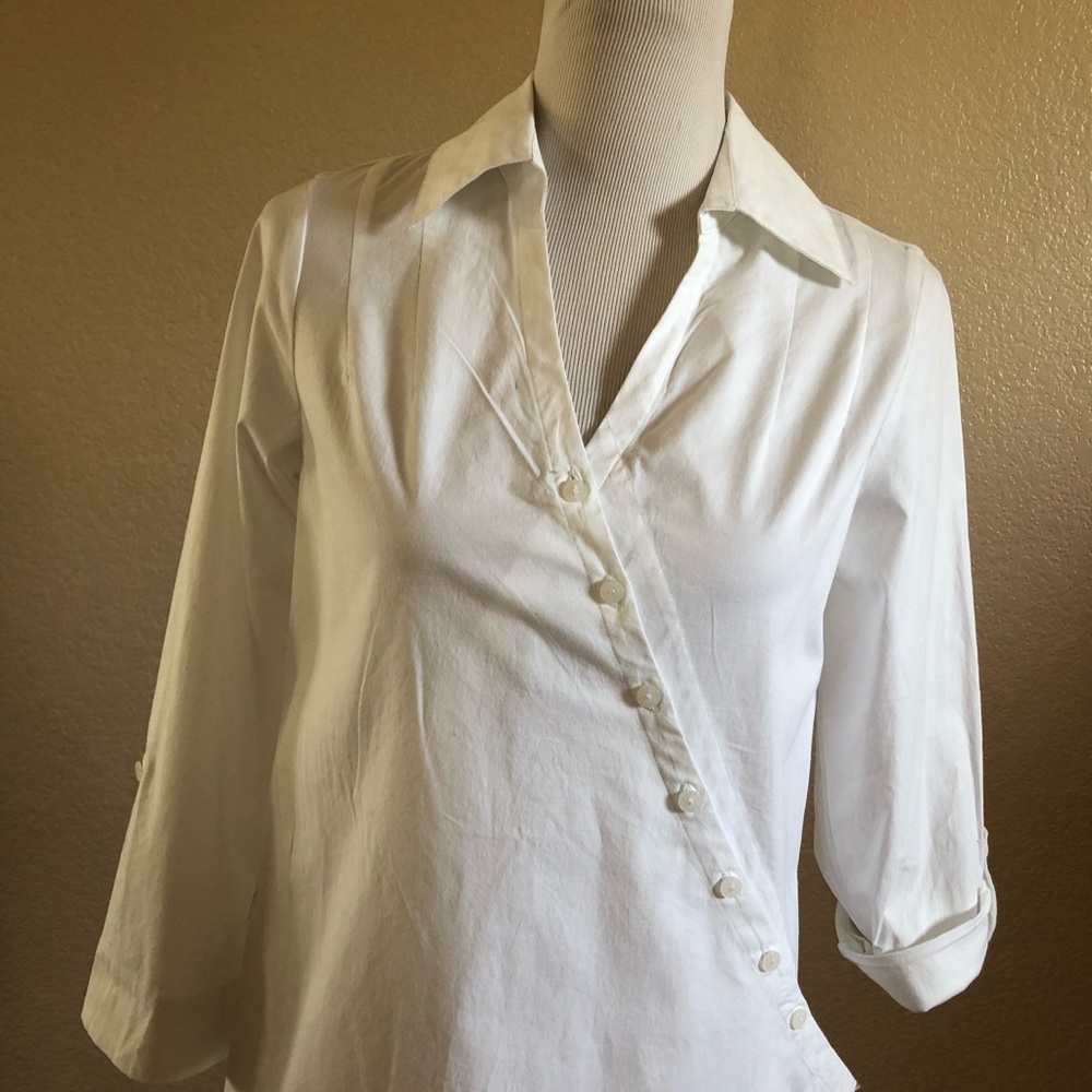 Soft Surroundings Wrap Button Down Collared Shirt… - image 2